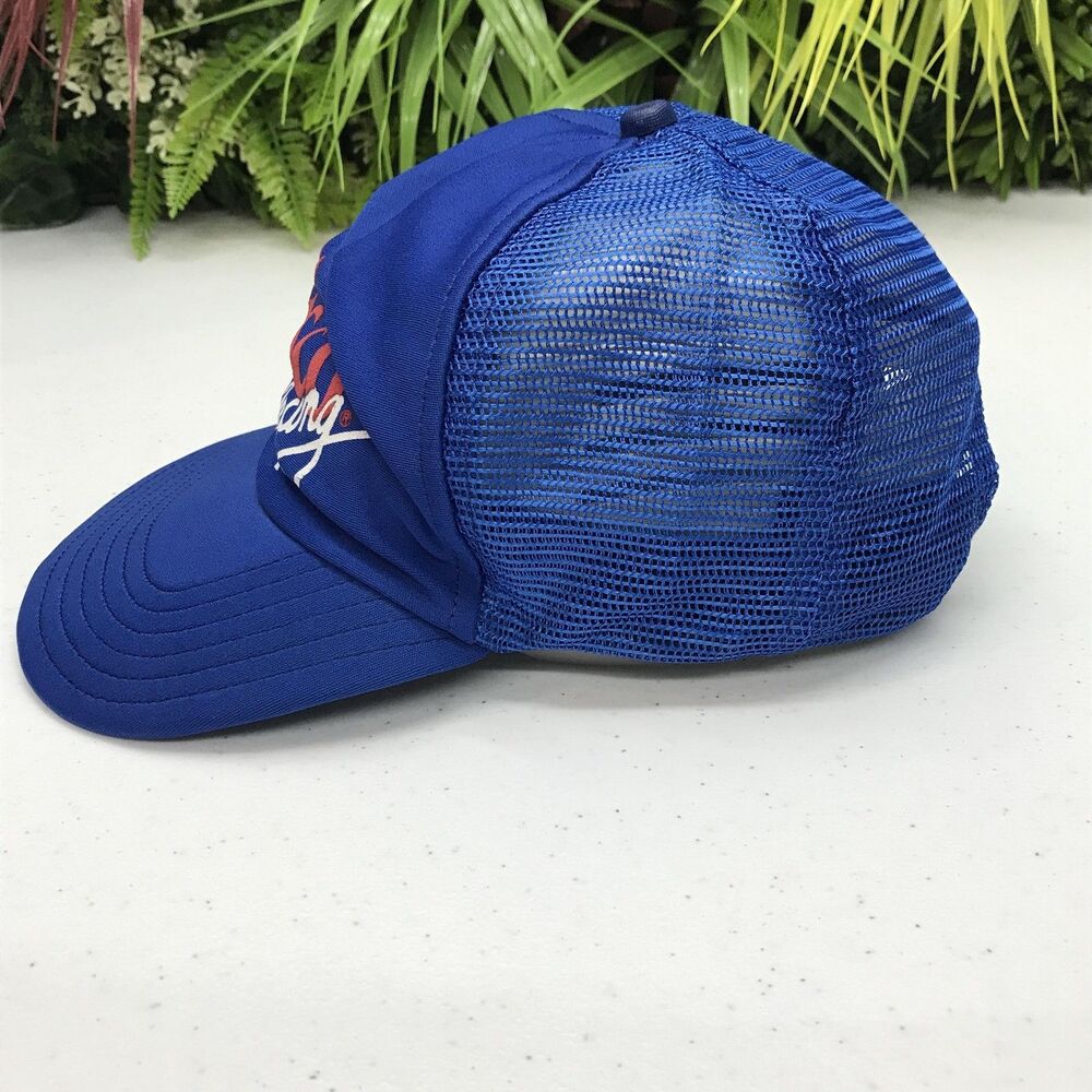 Crisco Racing Hat Cap Snap Back Blue Trucker Mesh Foam Front Advertising Mens - Picture 2 of 7